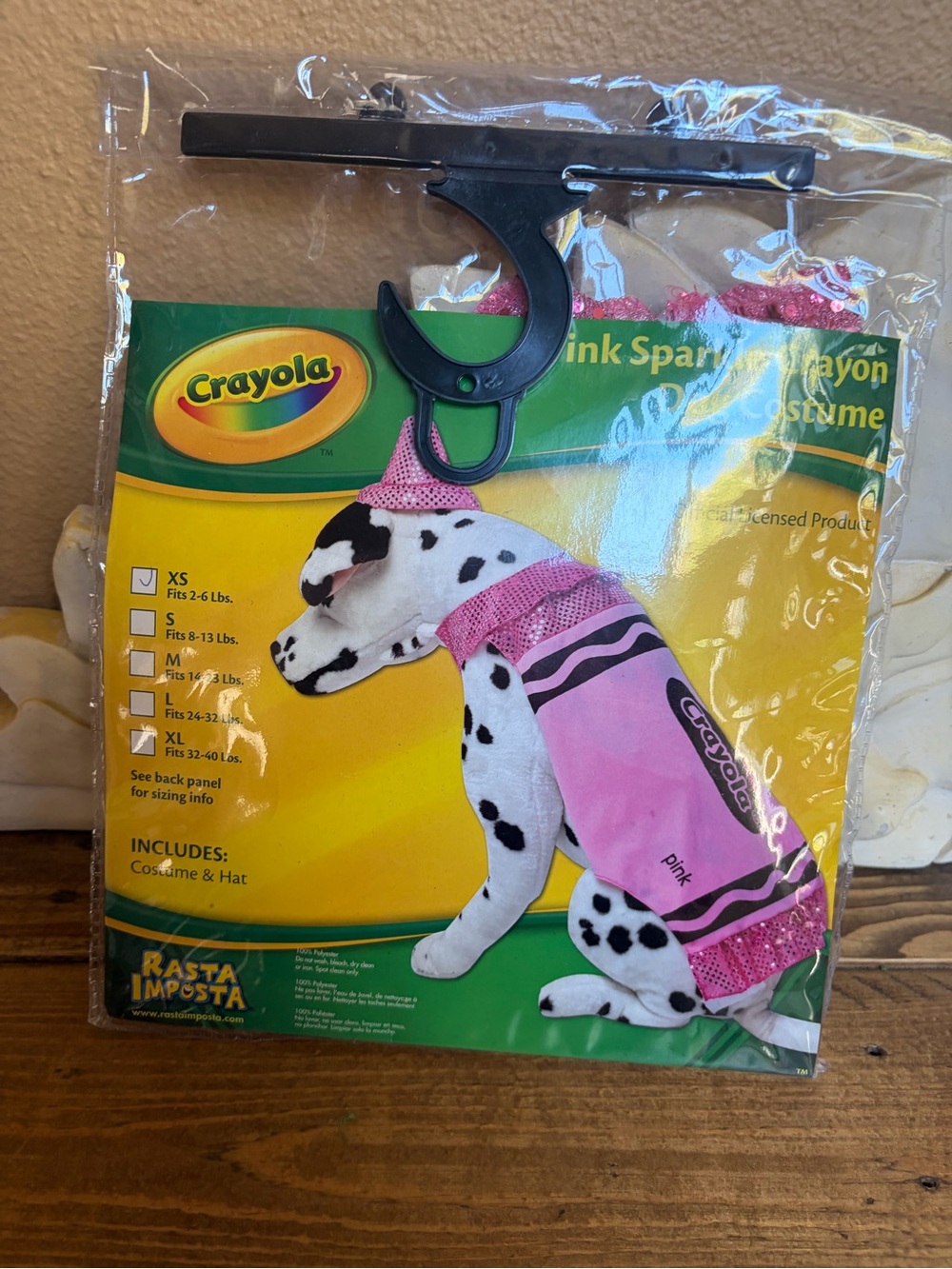 Crayola Crayons Pink Sparkle Dog Costume XS